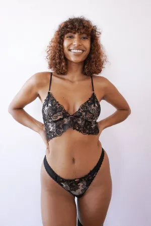 Malika Midline Bralette - Black