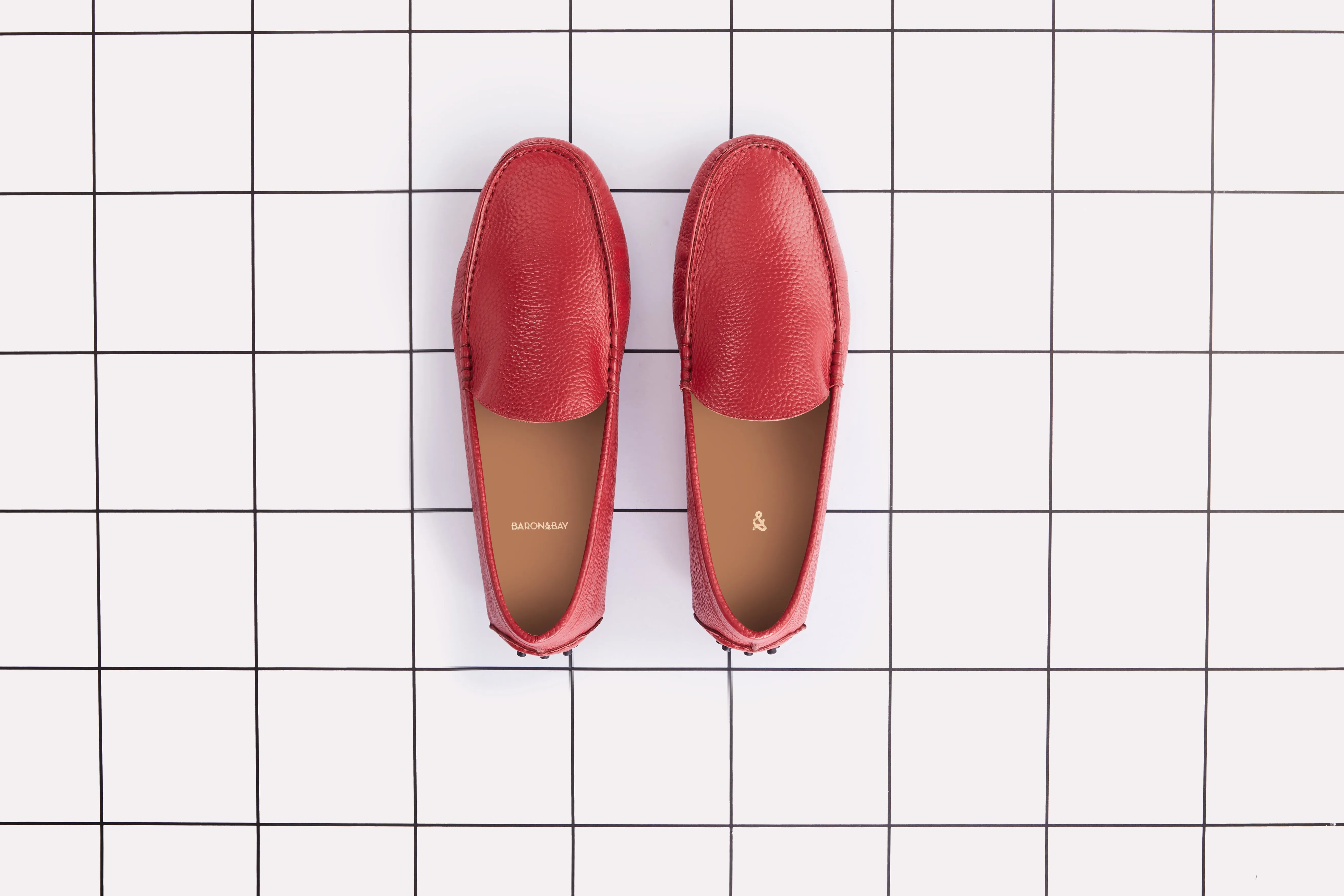 Marino milled leather - Red