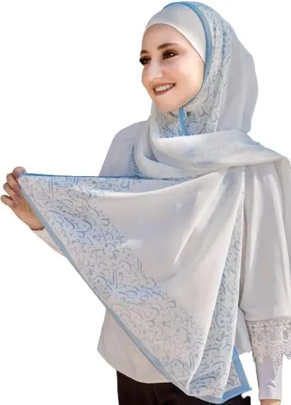 Marwa Fashion Muslim Hijab for Women - Premium Quality Hijab Scarves for Women Made up of Crepe with Arabic Writing - Sweat Absorbent and can be Used on Every Occasion Burgundy