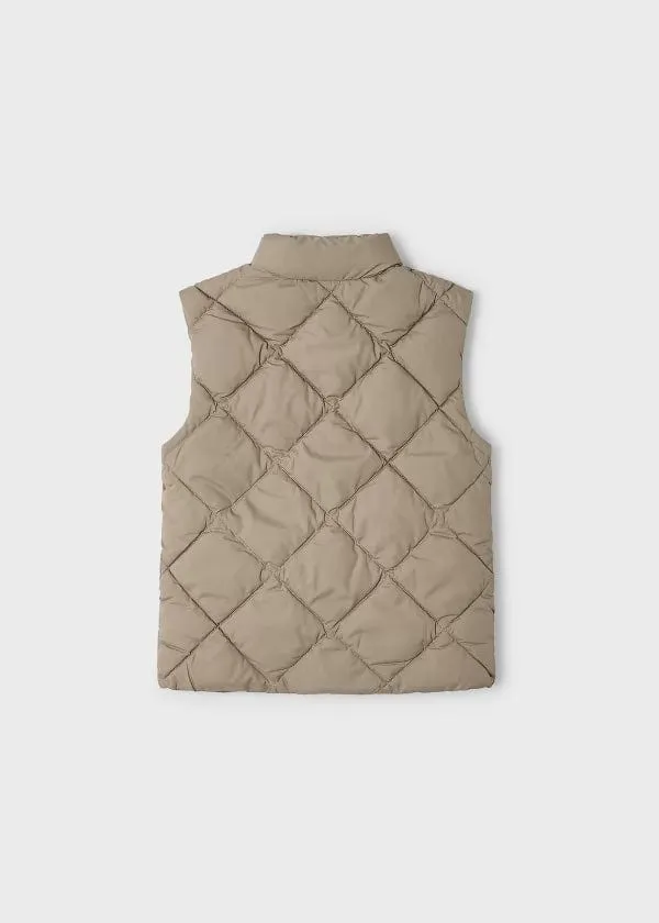 Mayoral Boys Padded Taupe Diamond Body Warmer