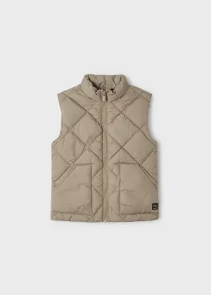 Mayoral Boys Padded Taupe Diamond Body Warmer
