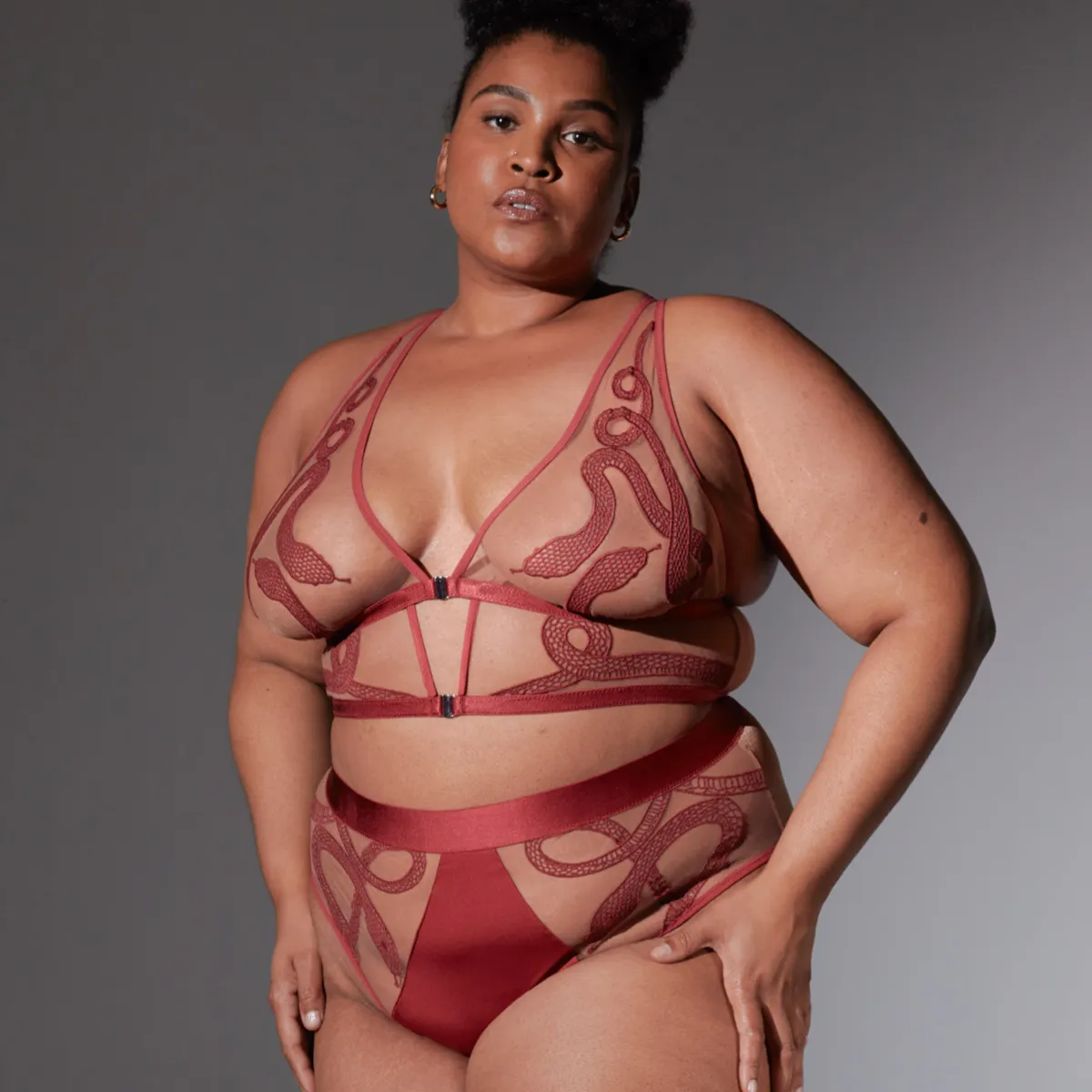 Medusa Bralette - Oxblood - Available in Multiple Nudes
