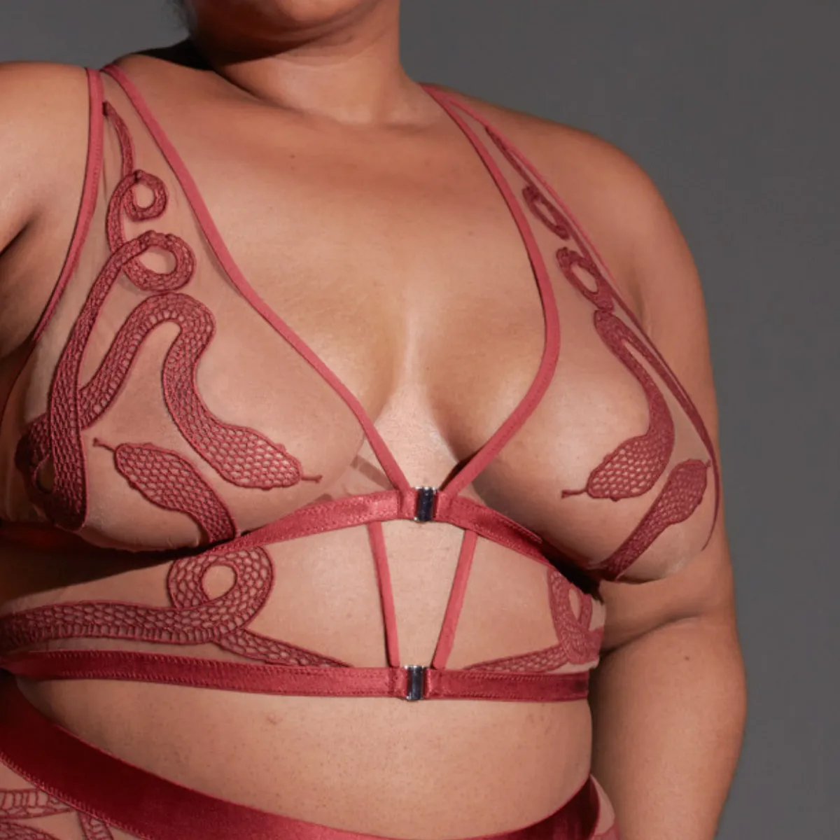 Medusa Bralette - Oxblood - Available in Multiple Nudes
