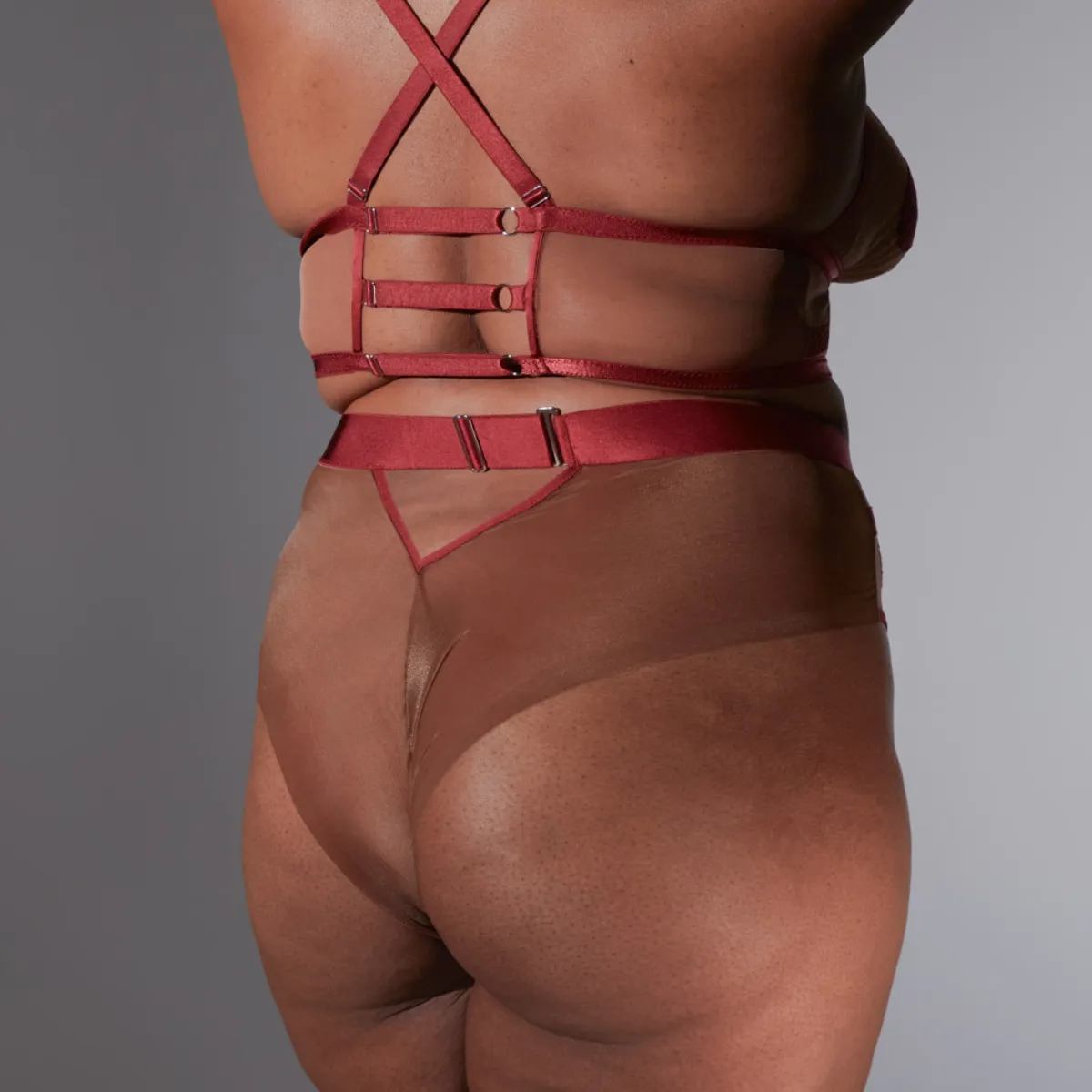 Medusa High Waisted Bikini - Oxblood - Available in Multiple Nudes