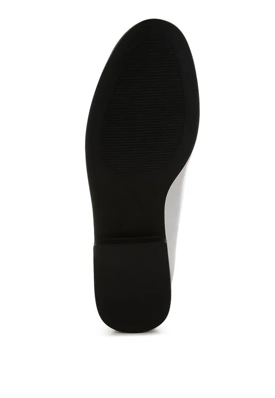 Melucine Metallic Horsebit Detail Loafers
