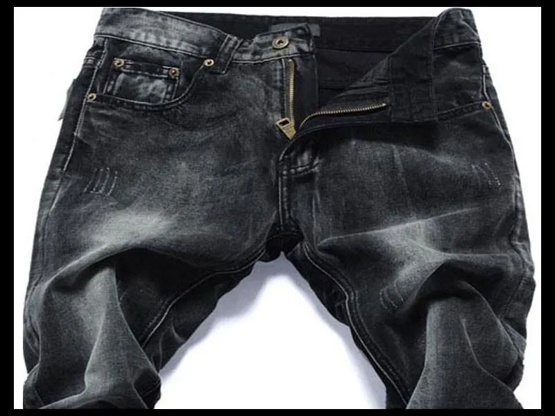Men Black Colored Stonewashed Jeans