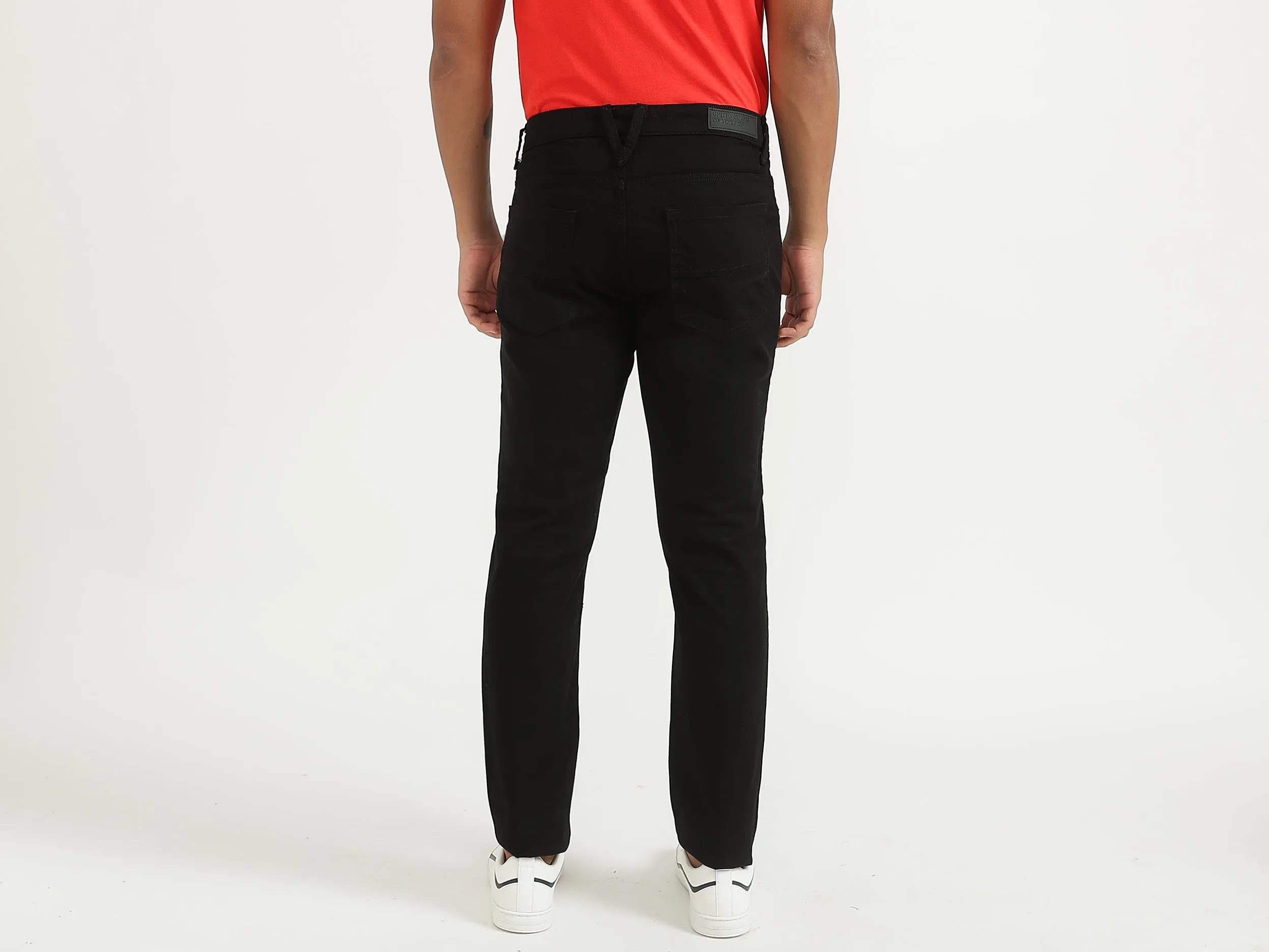 Men Black Solid Skinny Fit Jeans
