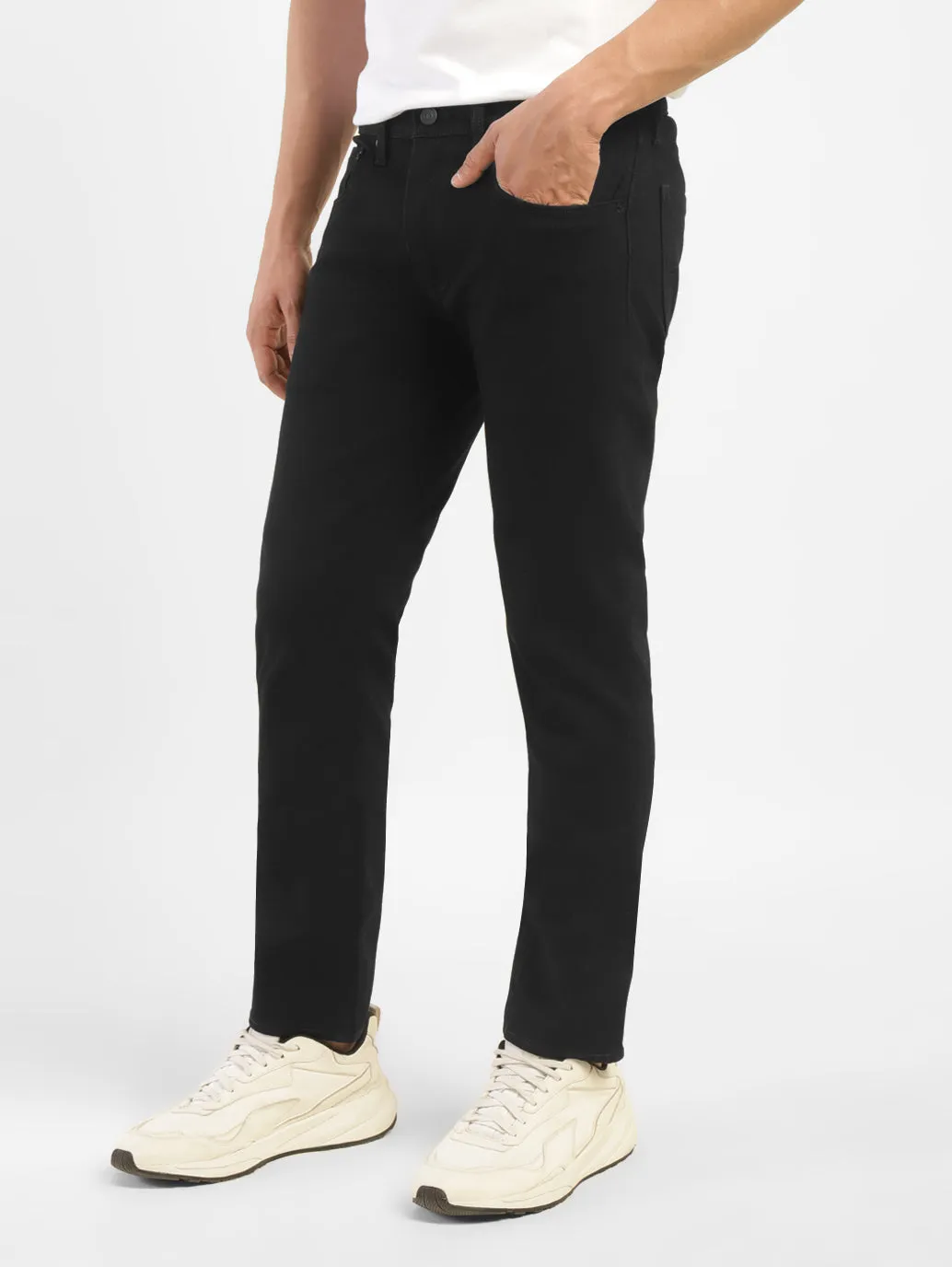Men's 65504 Black Skinny Fit Mid Rise Jeans
