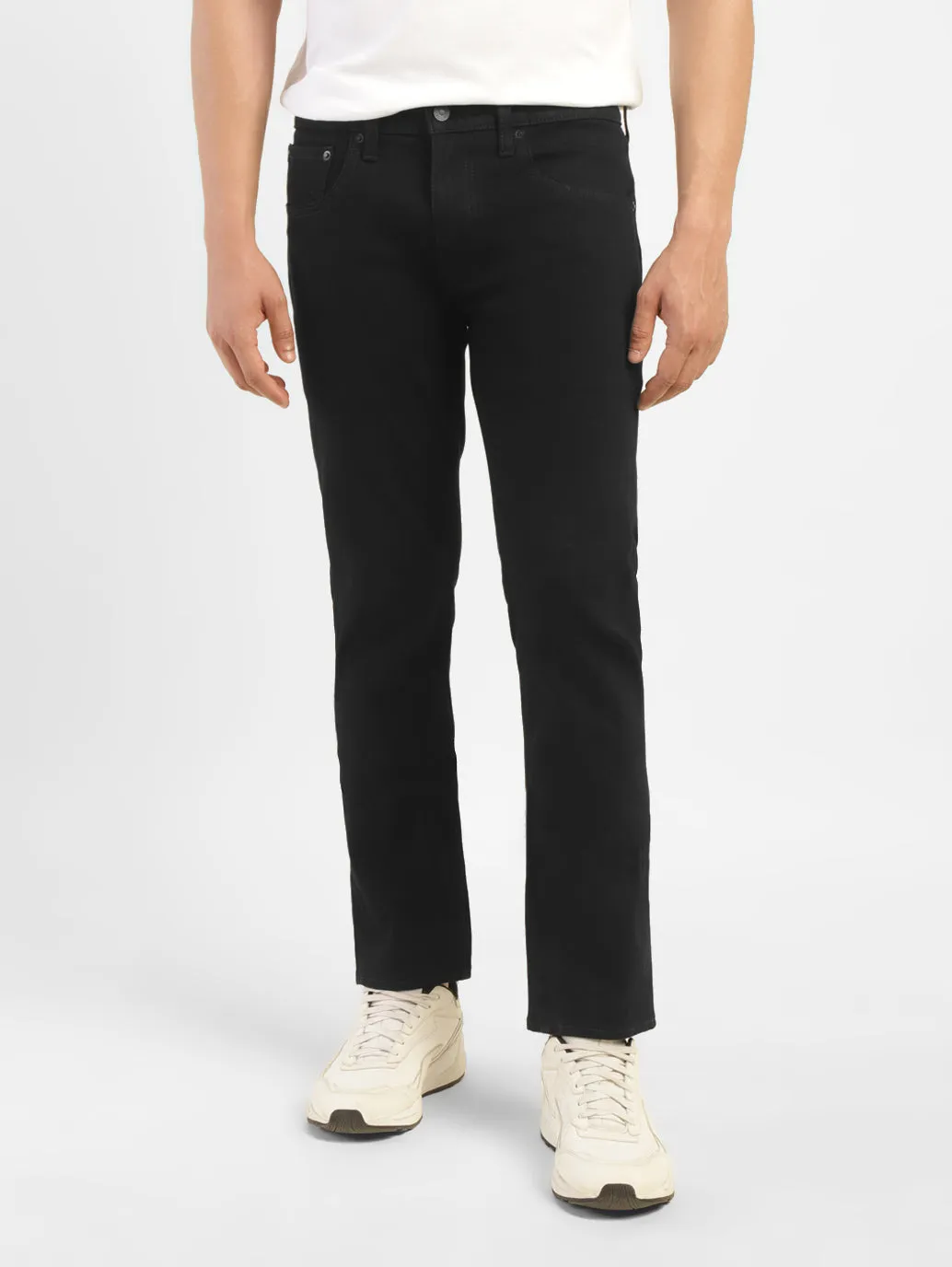 Men's 65504 Black Skinny Fit Mid Rise Jeans