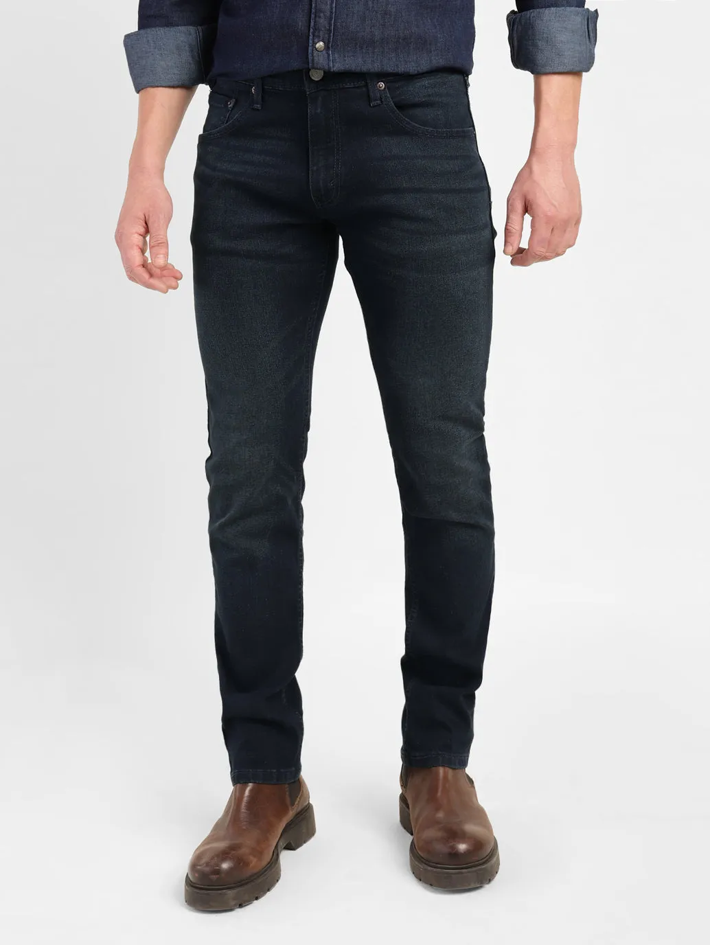 Men's 655'04 Blue Skinny Fit Mid Rise Jeans