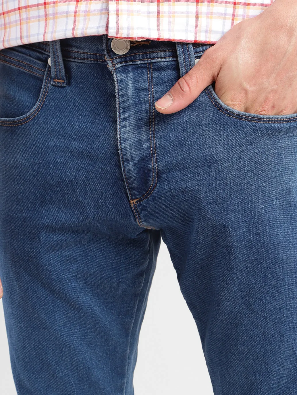 Men's 65504 Blue Skinny Fit Mid Rise Jeans