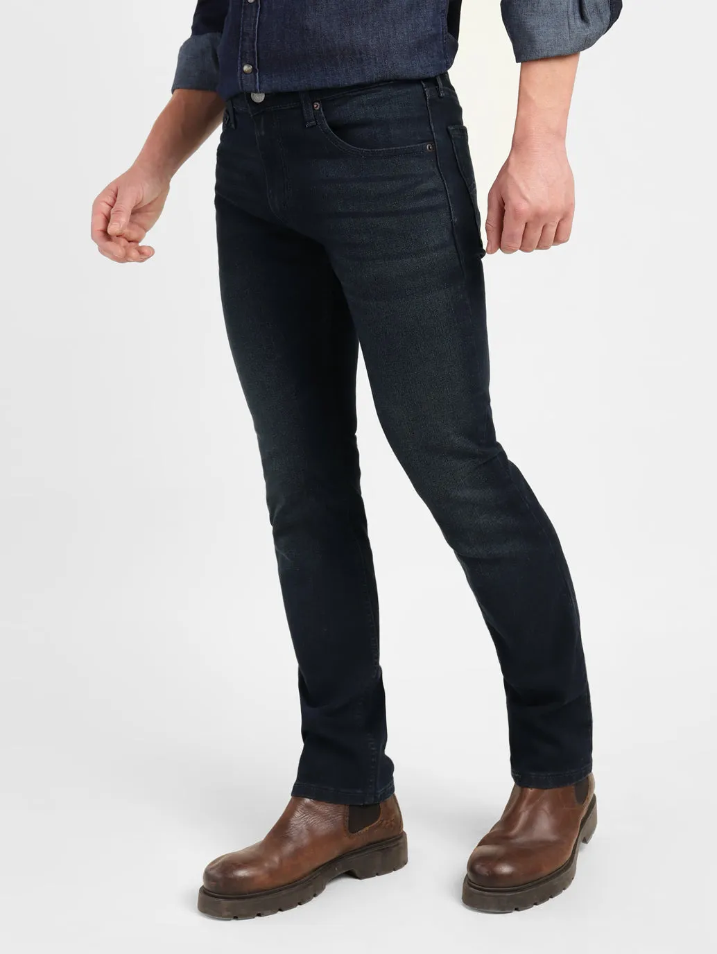 Men's 655'04 Blue Skinny Fit Mid Rise Jeans