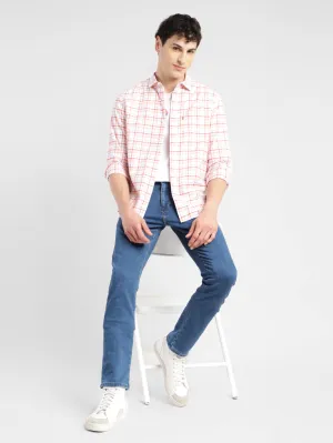 Men's 65504 Blue Skinny Fit Mid Rise Jeans