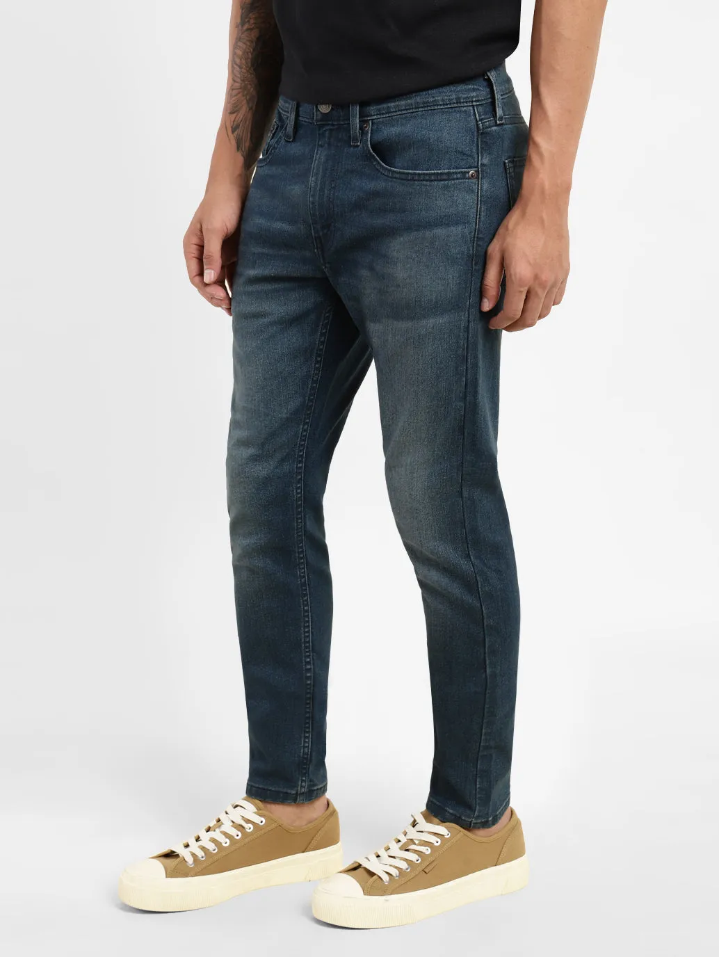 Men's Blue Skinny Fit Mid Rise Jeans