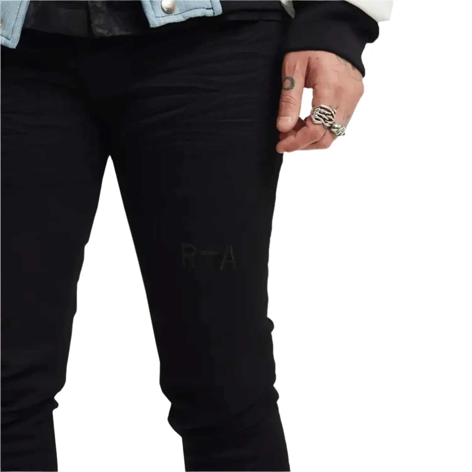 Men's Bryant Skinny RTA Black Logo Jeans Pant