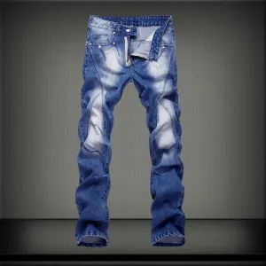 Men's Denim Straight Leisure Jeans Up To Size 40