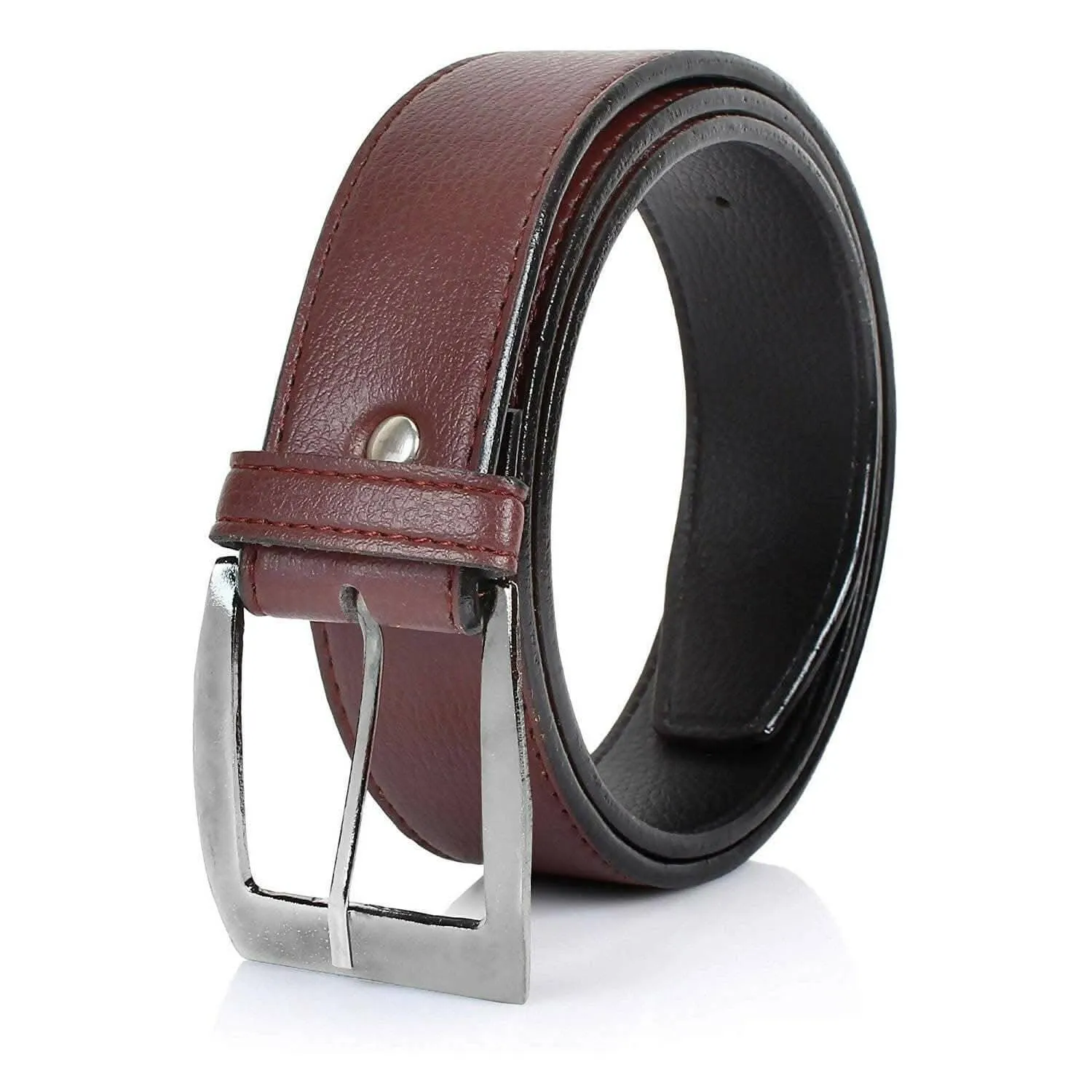 Men's Faux Leather Formal and Stylish Belt (Pack of 2)