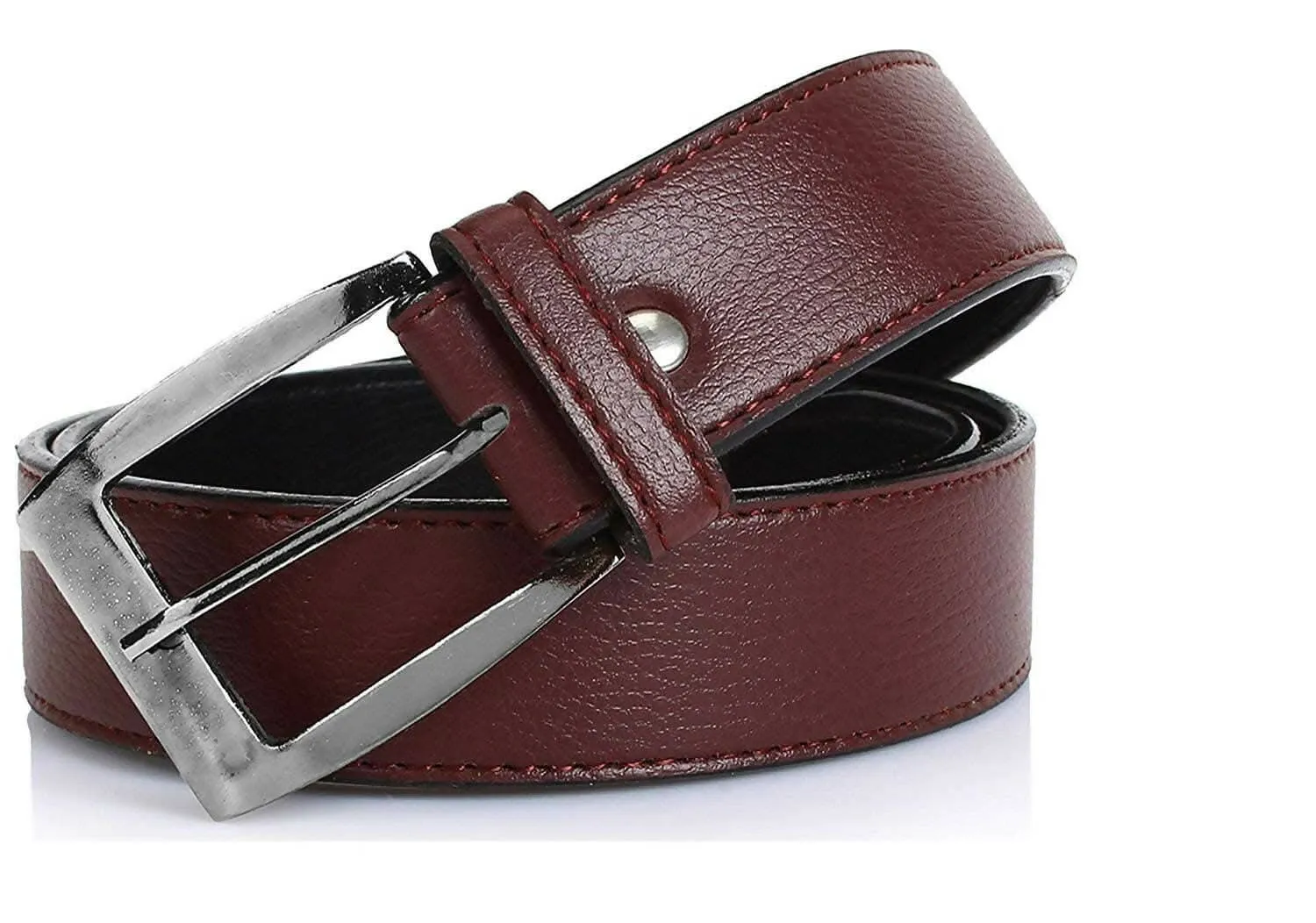 Men's Faux Leather Formal and Stylish Belt (Pack of 2)