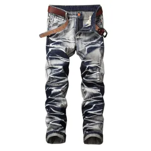 Men's Retro Denim Jeans Up To Size 42