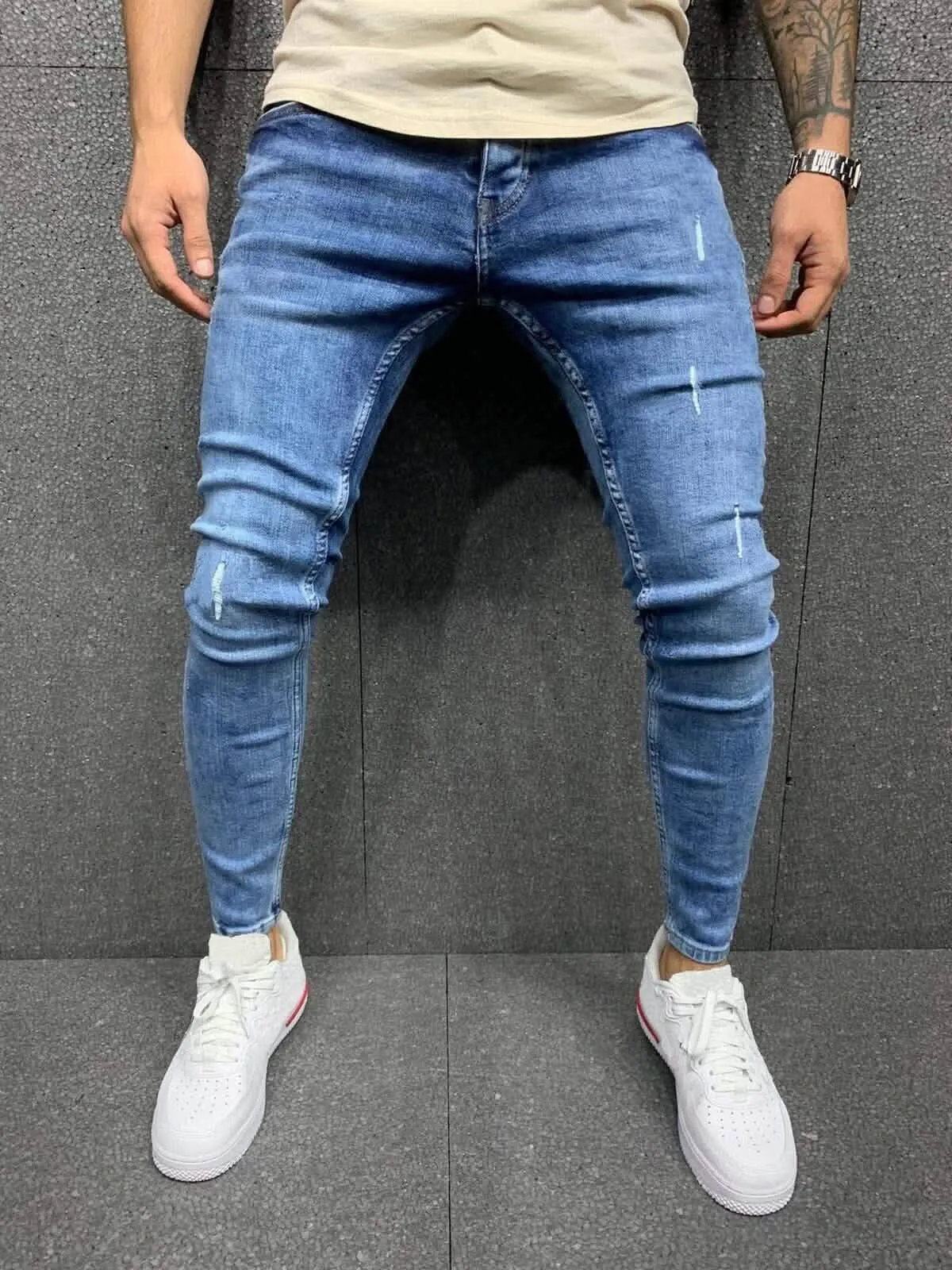 Men's Skinny Distressed Jeans