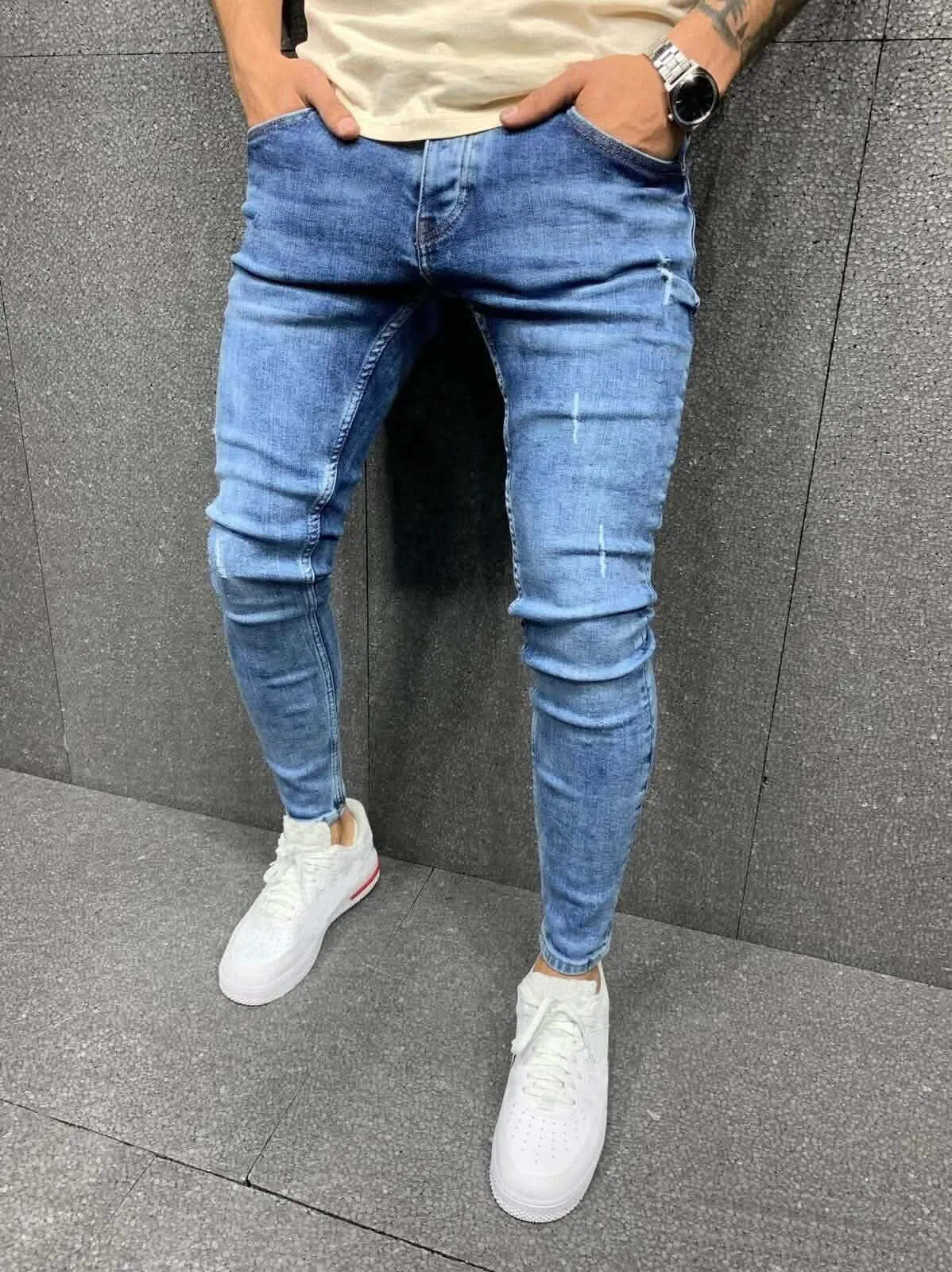 Men's Skinny Distressed Jeans