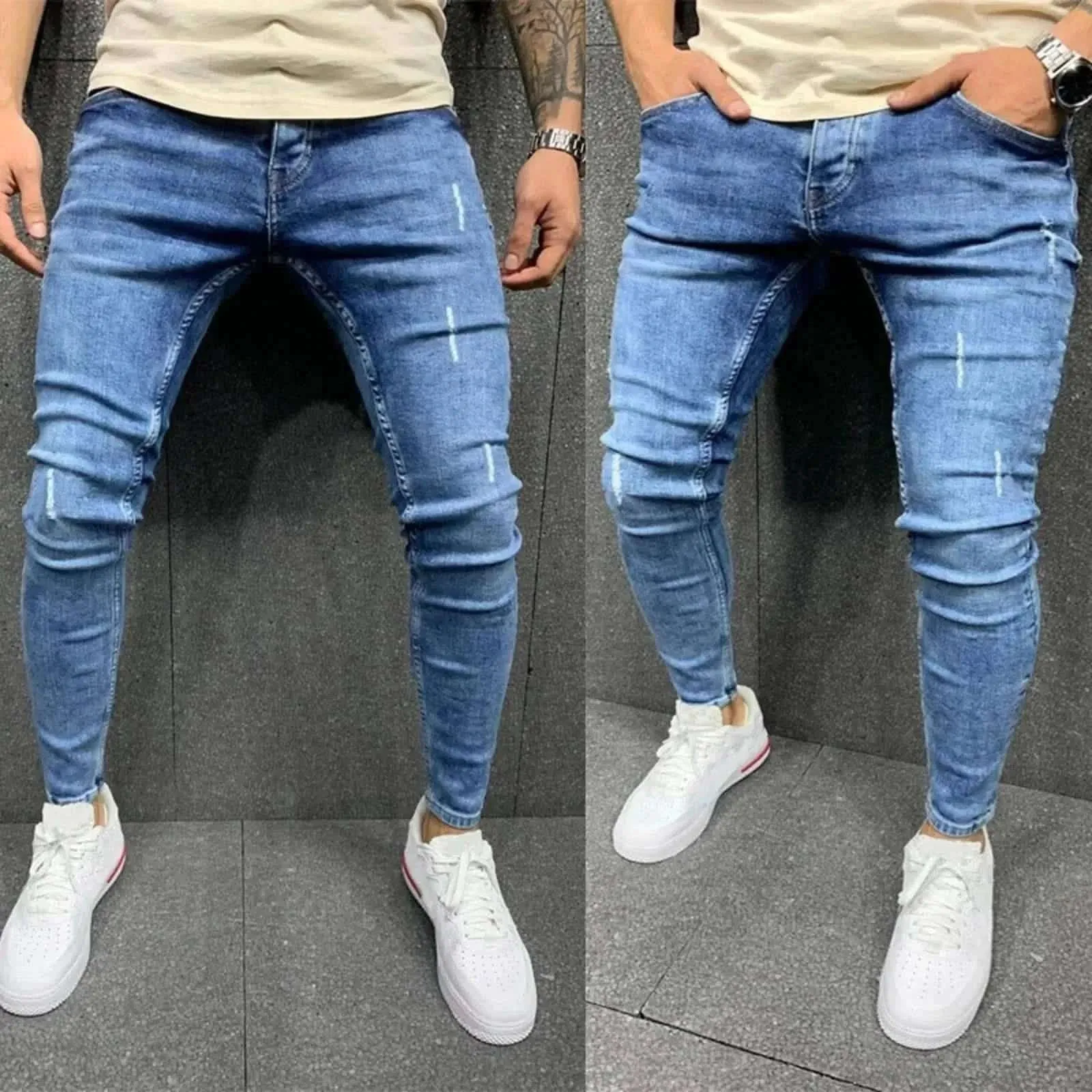 Men's Skinny Distressed Jeans