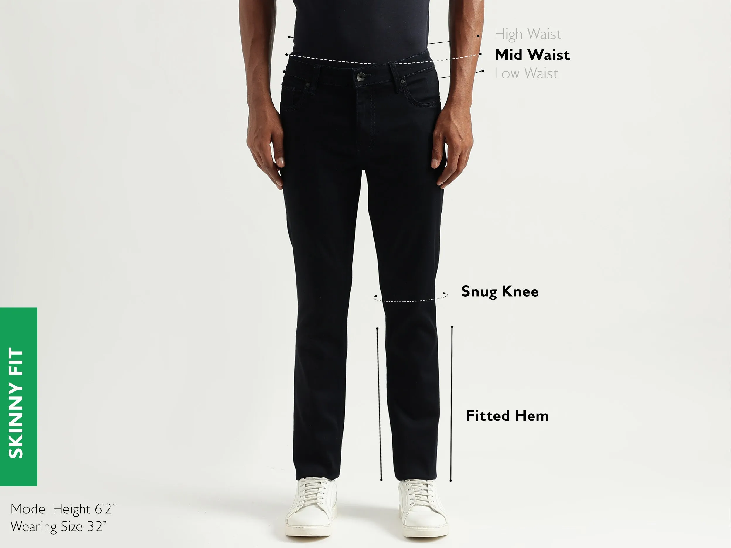 Men's Solid Skinny Fit Jeans
