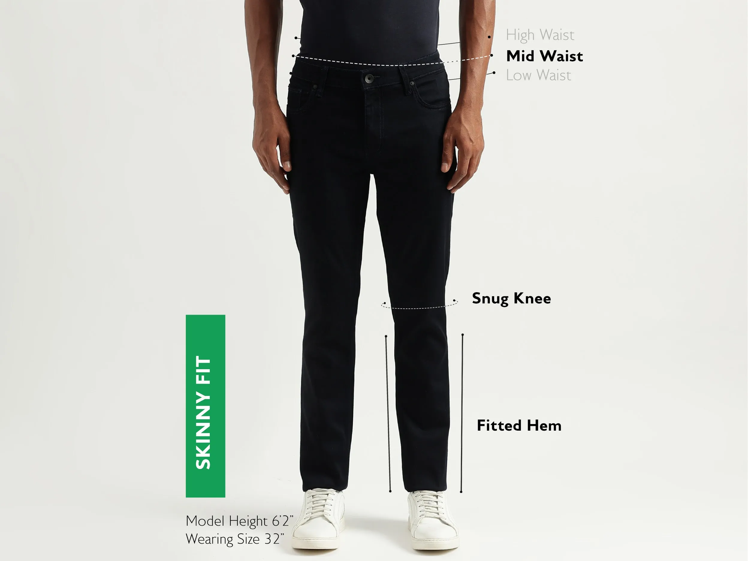 Men's Solid Skinny Fit Jeans