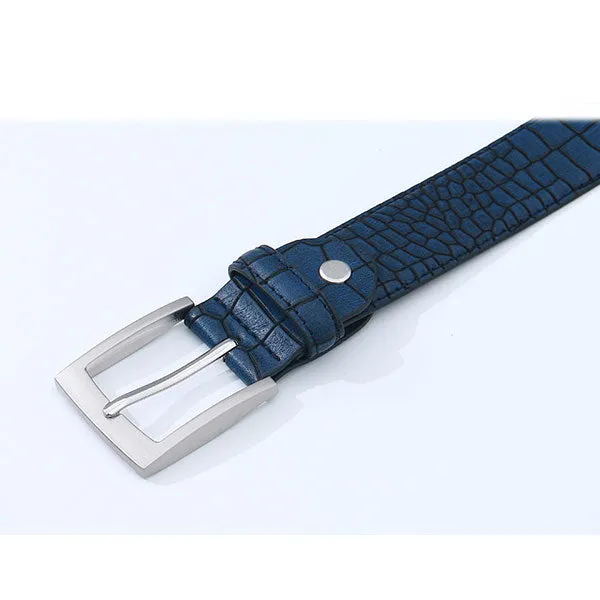 Men’s Stone Pattern Belt – Royal Blue
