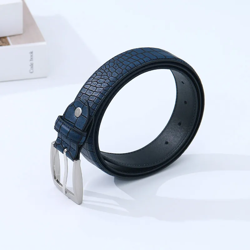 Men’s Stone Pattern Belt – Royal Blue