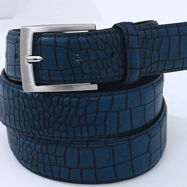 Men’s Stone Pattern Belt – Royal Blue