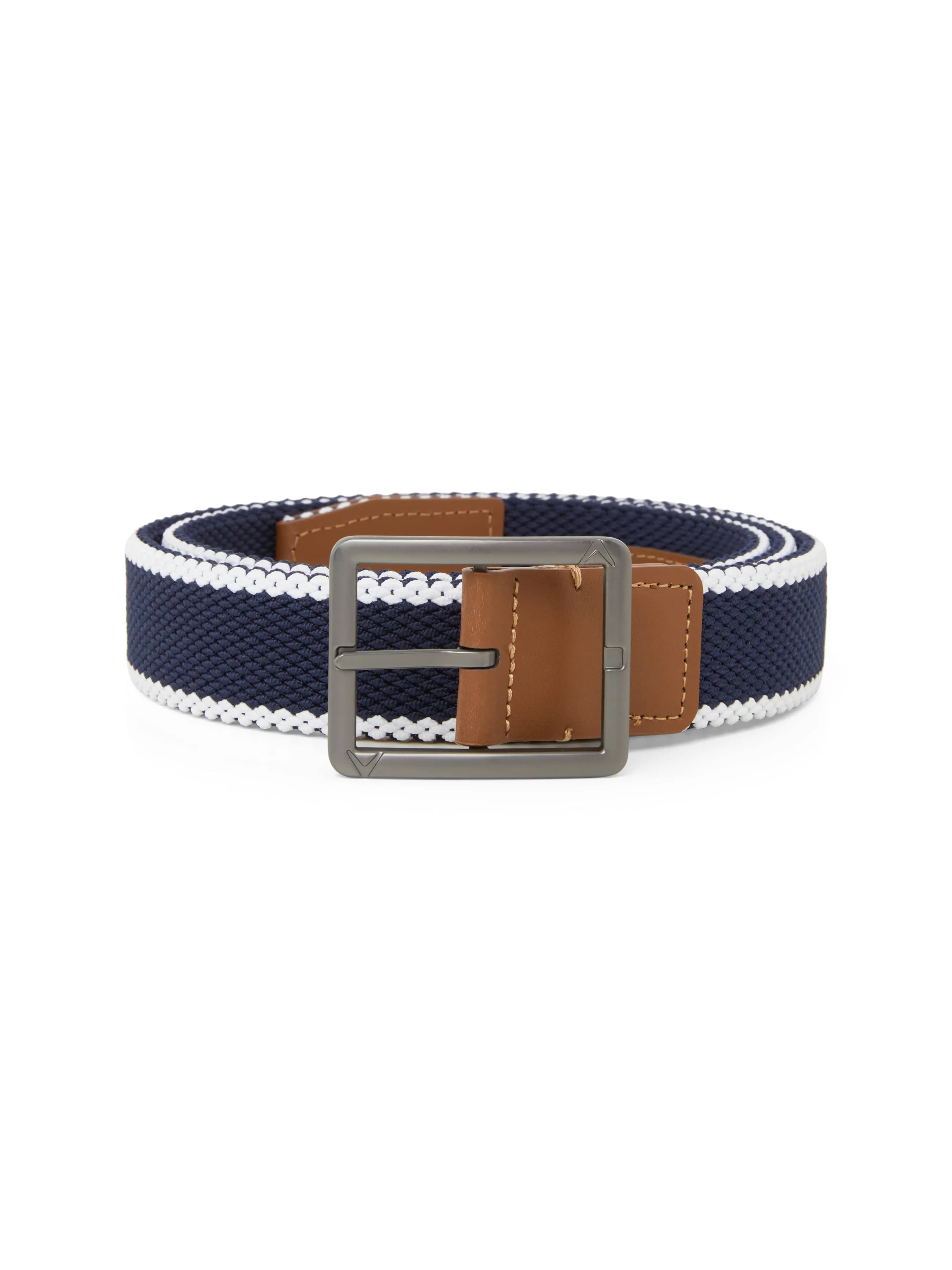Men's Striped Stretch Belt