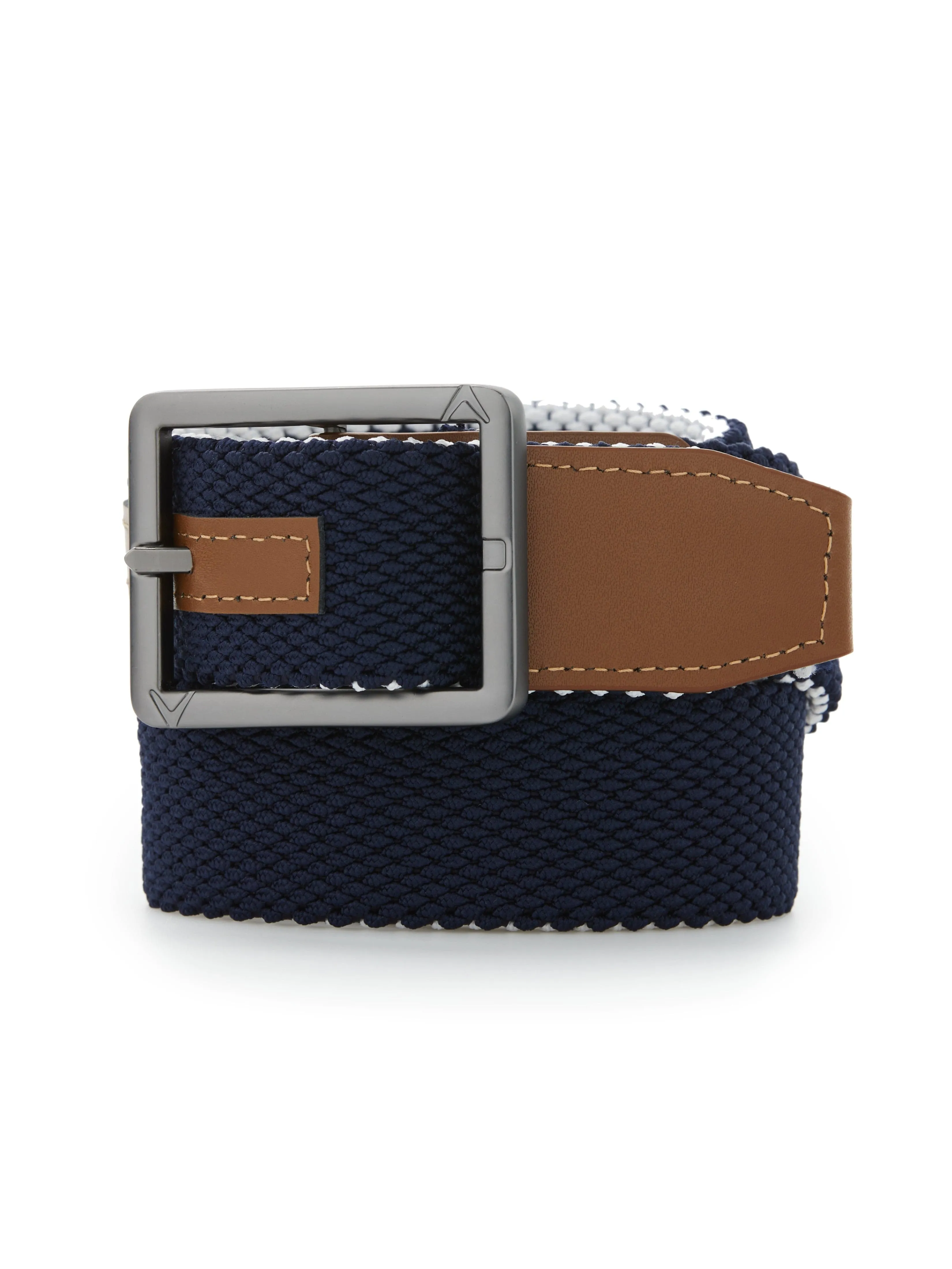 Men's Striped Stretch Belt