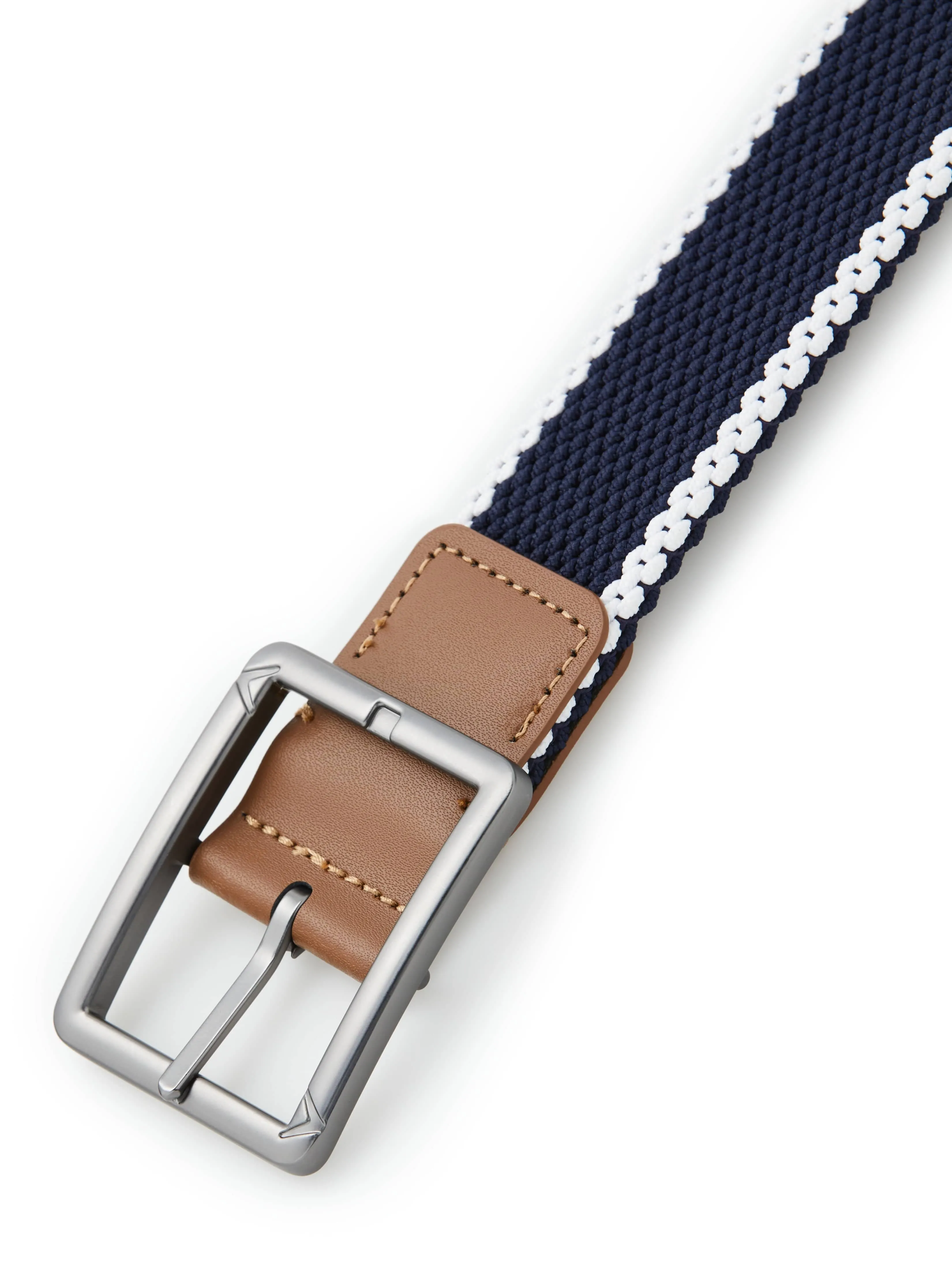 Men's Striped Stretch Belt