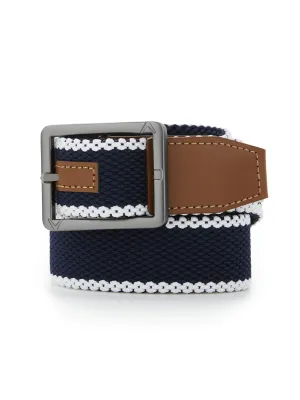 Men's Striped Stretch Belt
