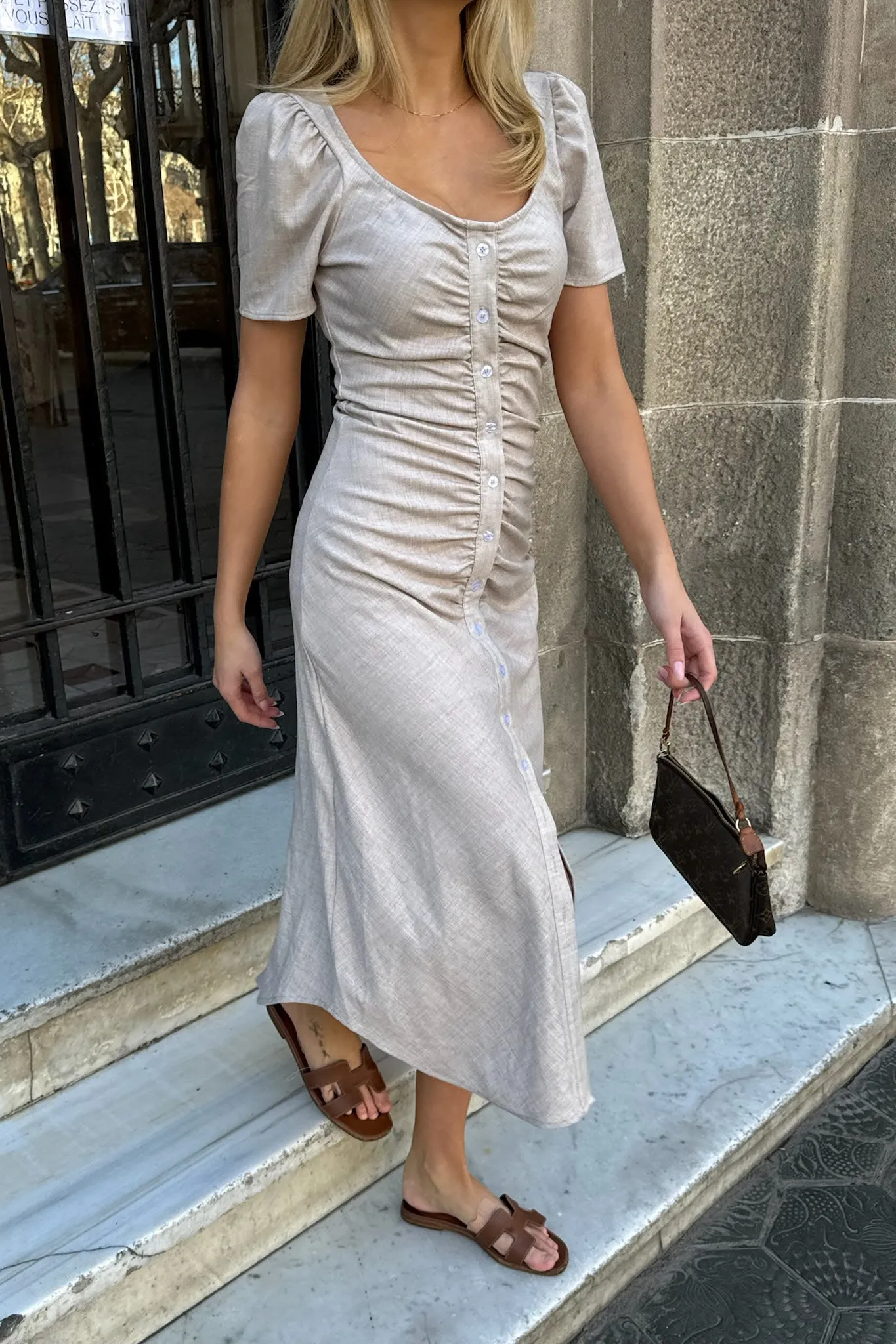 MerleIC Lang Kjole - Beige