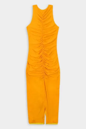 Mesh Zeet Dress in Sunset Orange