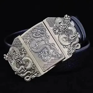 Metal Buckle Kerosene Lighter Belt - Durable  Stylish Accessory