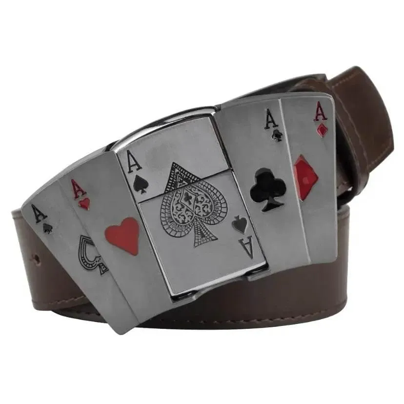 Metal Buckle Kerosene Lighter Belt - Durable  Stylish Accessory