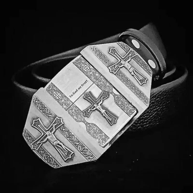 Metal Buckle Kerosene Lighter Belt - Durable  Stylish Accessory