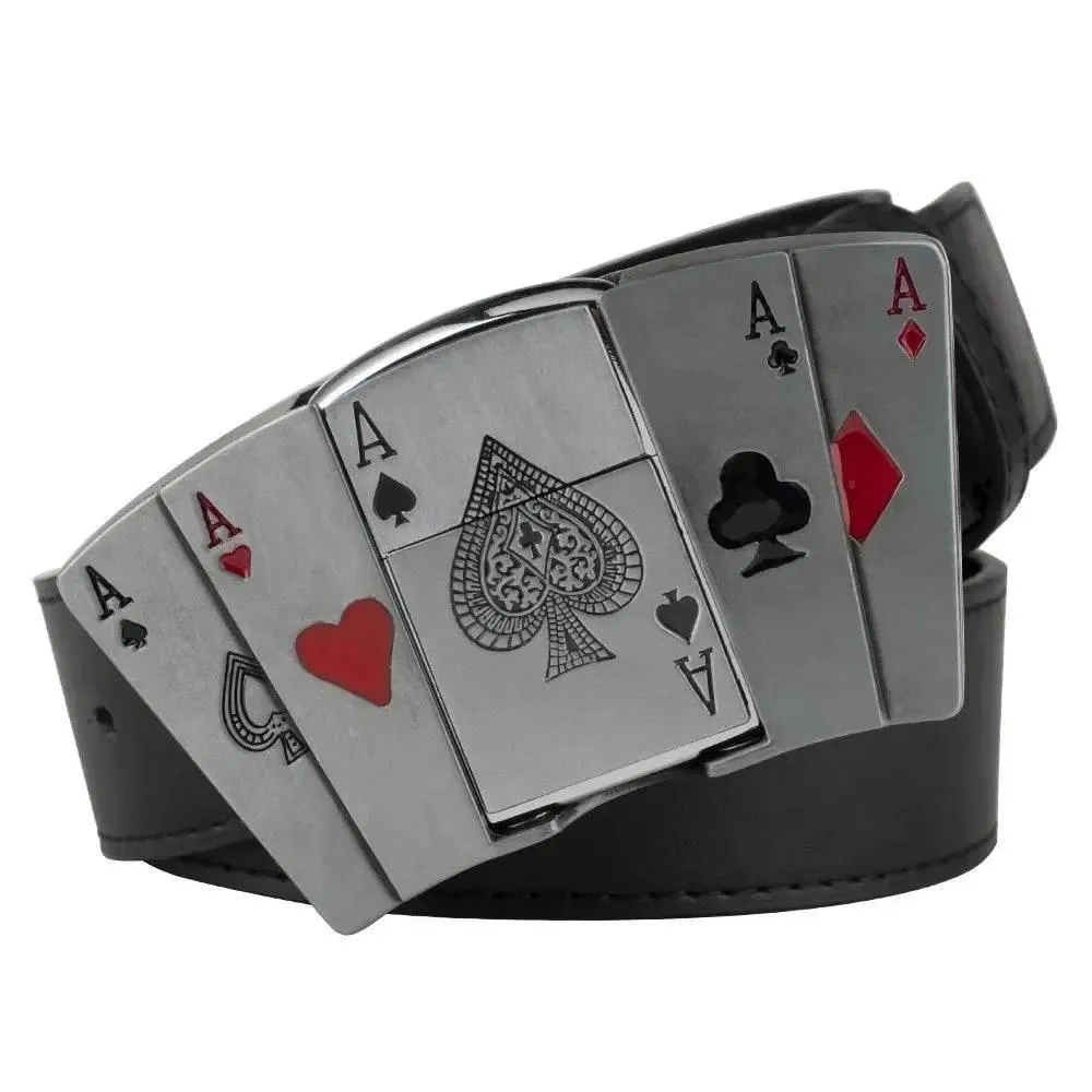 Metal Buckle Kerosene Lighter Belt - Durable  Stylish Accessory