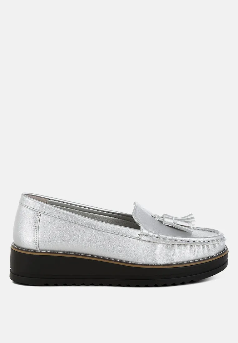 Metallic Tassel Detail Loafers


 By RAG