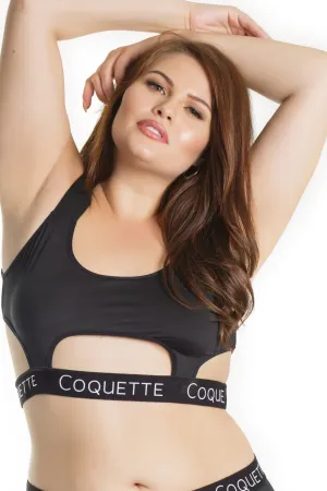 Microfiber Bralette With Cut Outs | Plus Size