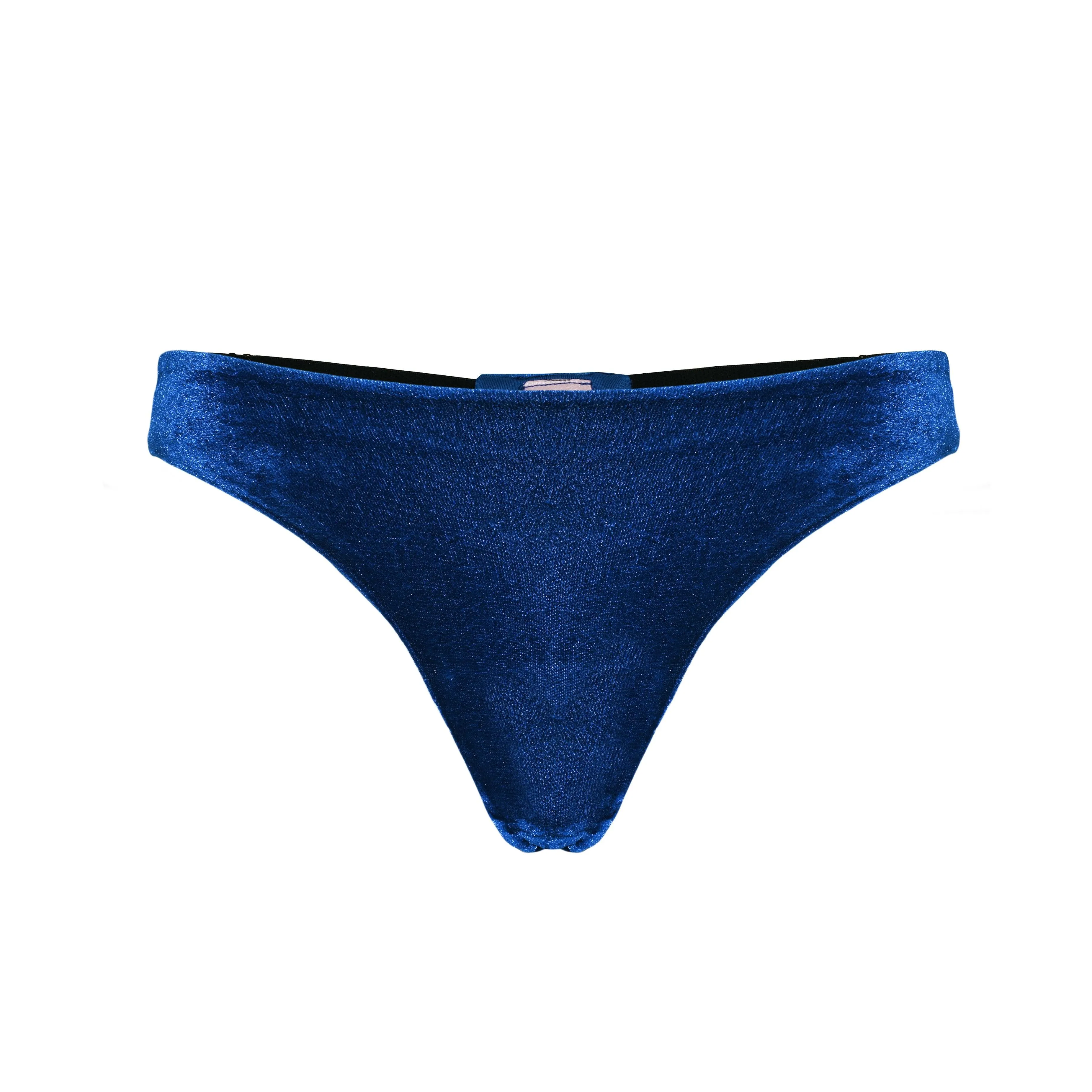 Midnight Sky Adjustable Tanga in Blue Velvet