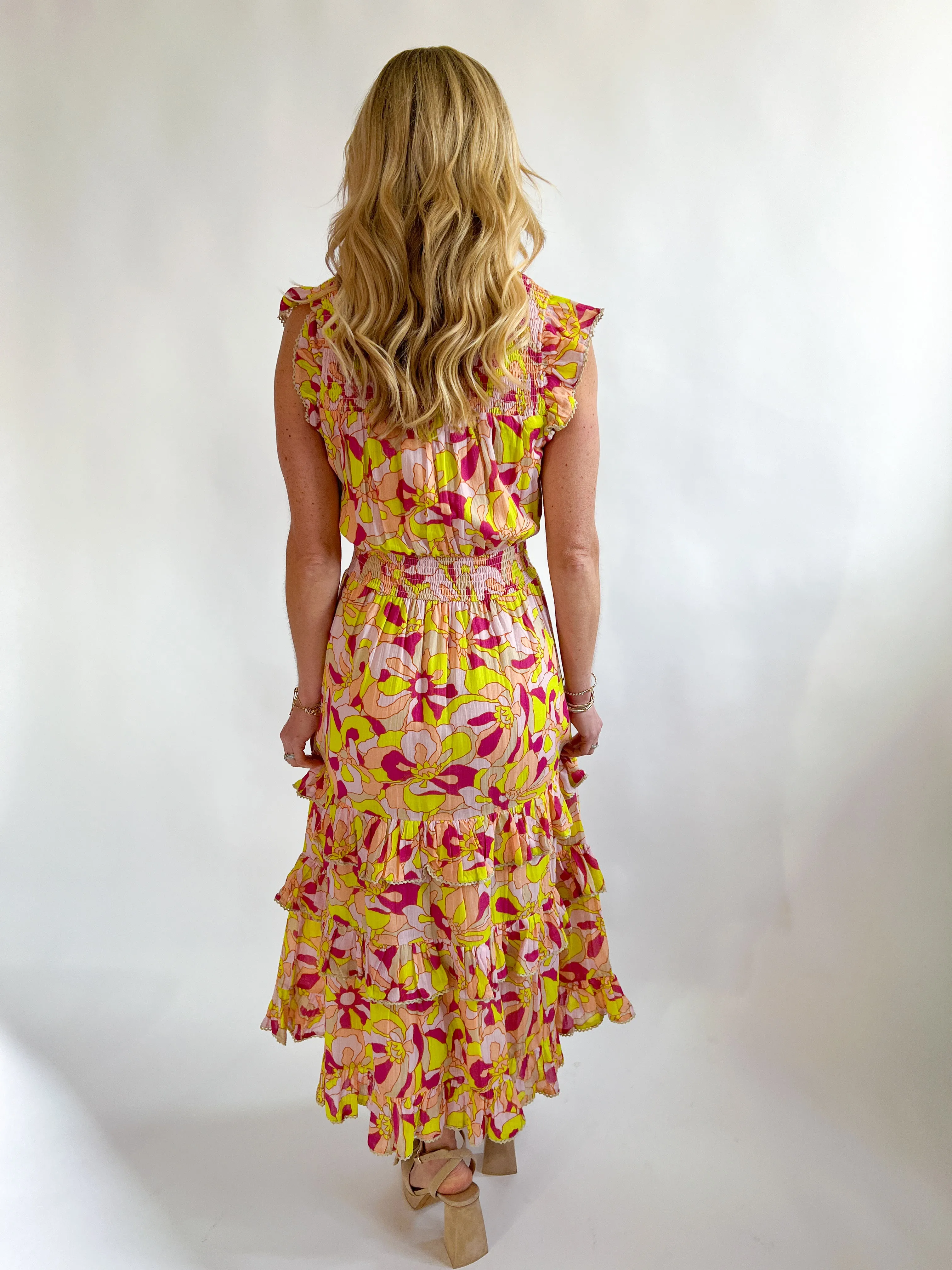 Misha Tropical Midi Dress