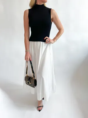 Mixed Media Midi Dress