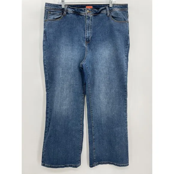 MODCLOTH High Rise Wide Leg Stretch Jeans Size 2X
