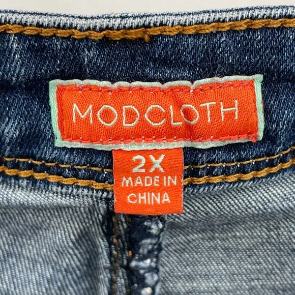 MODCLOTH High Rise Wide Leg Stretch Jeans Size 2X