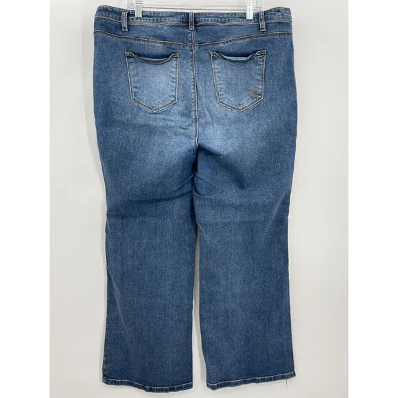MODCLOTH High Rise Wide Leg Stretch Jeans Size 2X
