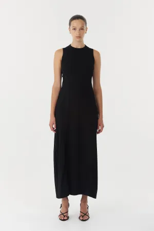 MOMENTUM OPEN BACK MAXI DRESS | BLACK